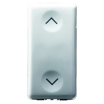 Gewiss GW20521 - PULSANTE UNIPOLARE 250V ac - NA+NA 10A - CON INTERBLOCCO - SIMBOLO SU- GIU' - 1 MODULO - SYSTEM WHITE