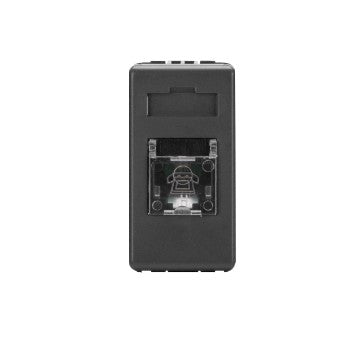 Gewiss GW21251 - PRESA TELEFONICA - RJ11 - DOPPINO TWISTATO - MORSETTI A VITE - 1 MODULO - SYSTEM BLACK