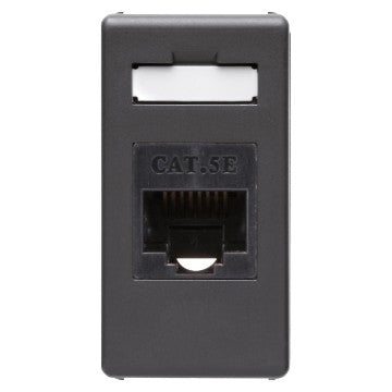 Gewiss GW21271 - PRESA RJ45 - 4 COPPIE - CATEGORIA 5E - UTP - TOOLLESS - 1 MODULO - SYSTEM BLACK