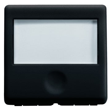 Gewiss GW21591 - PULSANTE CON TARGA PORTANOME ILLUMINABILE 250V ac - NA 10A - 2 MODULI - SYSTEM BLACK