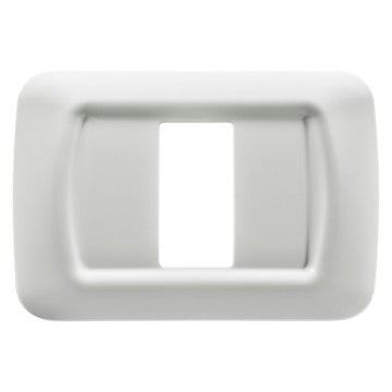 Gewiss GW22501 - PLACCA TOP SYSTEM - IN TECNOPOLIMERO FINITURA LUCIDA - 1 POSTO - BIANCO NUVOLA - SYSTEM