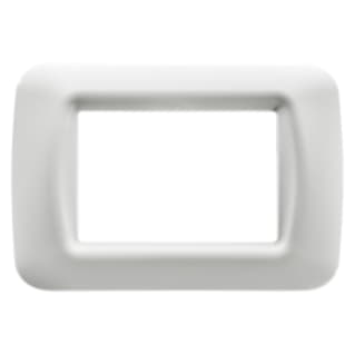 Gewiss GW22503 - PLACCA TOP SYSTEM - IN TECNOPOLIMERO FINITURA LUCIDA - 3 POSTI - BIANCO NUVOLA - SYSTEM