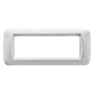 Gewiss GW22506 - PLACCA TOP SYSTEM - IN TECNOPOLIMERO FINITURA LUCIDA - 6 POSTI - BIANCO NUVOLA - SYSTEM