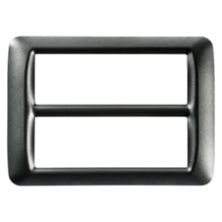 Gewiss GW22618 - PLACCA TOP SYSTEM - IN TECNOPOLIMERO FINITURA LUCIDA - 12 POSTI (6+6 SOVRAPPOSTI) - ARDESIA METALLIZZATO - SYSTEM
