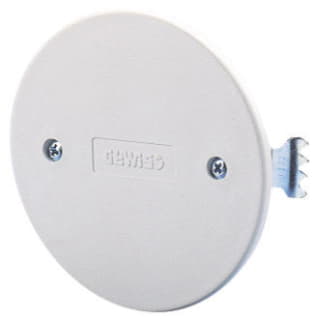 Gewiss GW24218 - COPERCHIO PER SCATOLE TONDE DA INCASSO - DIAMETRO 65mm - BIANCO - CON GRIFFE