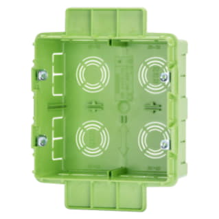 Gewiss GW24237PM - SCATOLA AD ALTA CAPIENZA PER SERIE CIVILI MODULARI - GREEN WALL - PER PARETI LEGGERE - HALOGEN FREE - 8 POSTI (4+4) - 131X129X53