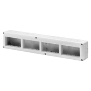 Gewiss GW27008 - CONTENITORE PER APPARECCHI SYSTEM - ORIZZONTALE PROTETTO - 16 POSTI - MODULO 4x4 - GRIGIO RAL 7035 - IP40