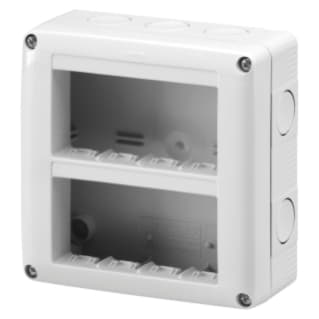 Gewiss GW27023 - CONTENITORE PER APPARECCHI SYSTEM - VERTICALE PROTETTO - 8 POSTI - MODULO 4x2 - GRIGIO RAL 7035 - IP40