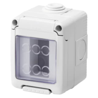Gewiss GW27041 - CONTENITORE PER APPARECCHI SYSTEM - STAGNO - 1 POSTO - GRIGIO RAL 7035 - IP55