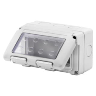 Gewiss GW27044 - CONTENITORE PER APPARECCHI SYSTEM - STAGNO - 4 POSTI - GRIGIO RAL 7035 - IP55