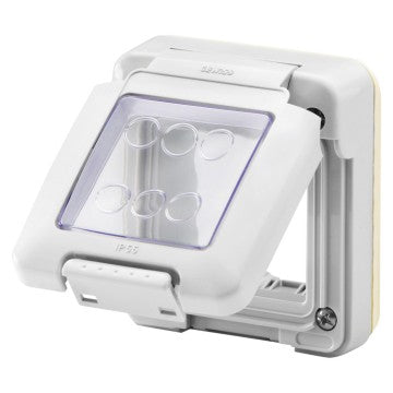 Gewiss GW27401 - COMBI IN - CALOTTA STAGNA 2 POSTI - SYSTEM - IP55 - GRIGIO RAL 7035
