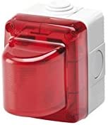 Gewiss GW27415 - SPIA DI SEGNALAZIONE - 15W - 230V - DIFFUSORE ROSSO - IP55 - GRIGIO RAL 7035