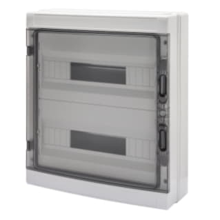 Gewiss GW40107 - QUADRO DI DISTRIBUZIONE CON PANNELLI FINESTRATI E TELAIO ESTRAIBILE - PREDISPOSTO PER ALLOGGIAMENTO MORSETTIERE - (18X2) 36M IP65