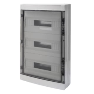 Gewiss GW40108 - QUADRO DI DISTRIBUZIONE CON PANNELLI FINESTRATI E TELAIO ESTRAIBILE - PREDISPOSTO PER ALLOGGIAMENTO MORSETTIERE - (18X3) 54M IP65