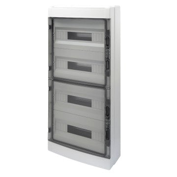 Gewiss GW40109 - QUADRO DI DISTRIBUZIONE CON PANNELLI FINESTRATI E TELAIO ESTRAIBILE - PREDISPOSTO PER ALLOGGIAMENTO MORSETTIERE - (18X4) 72M IP65