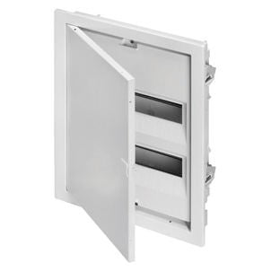 Gewiss GW40161 - CENTRALINO DA INCASSO PER PARETI IN CARTONGESSO - CON MORSETTIERE - 12 MODULI - PORTA CIECA E CORNICE IN METALLO