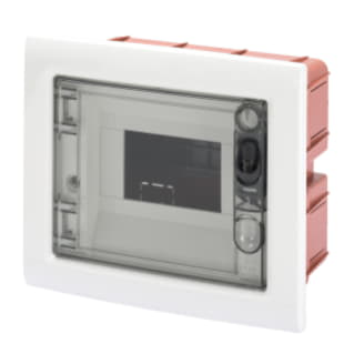 Gewiss GW40603 - CENTRALINO PROTETTO - DA INCASSO - PORTA TRASPARENTE FUM CON TELAIO ESTRAIBILE - 6 MODULI IP40