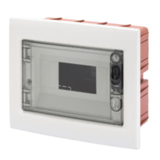 Gewiss GW40604 - CENTRALINO PROTETTO - DA INCASSO - PORTA TRASPARENTE FUM CON TELAIO ESTRAIBILE - 8 MODULI IP40