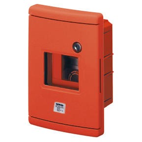Gewiss GW42231 - CENTRALINO PER INCASSO STAGNO PER EMERGENZA - 4 MODULI - GUIDA EN50022 - ROSSO RAL 3000