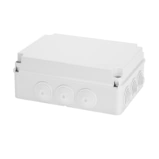Gewiss GW44009 - CASSETTA DI DERIVAZIONE CON COPERCHIO BASSO A VITE - IP55 - DIMENSIONI INTERNE 300X220X120 - PARETI CON PASSACAVI - GRIGIO RAL 7035