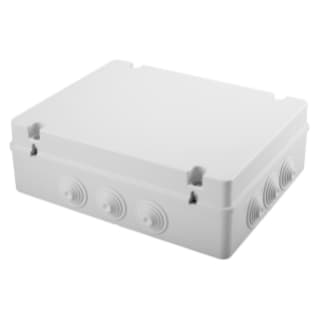 Gewiss GW44010 - CASSETTA DI DERIVAZIONE CON COPERCHIO BASSO A VITE - IP55 - DIMENSIONI INTERNE 380X300X120 - PARETI CON PASSACAVI - GRIGIO RAL 7035