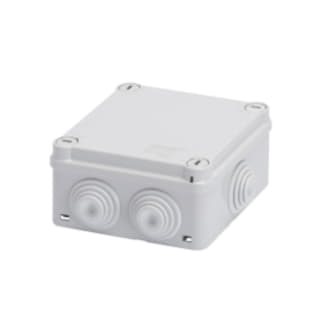 Gewiss GW44024 - CASSETTA DI DERIVAZIONE CON COPERCHIO BASSO E VITI A 1/4 DI GIRO-IP55-DIMENSIONI INTERNE 100X100X50 - PARETI CON PASSACAVI - GRIGIO RAL 7035