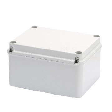 Gewiss GW44118 - CASSETTA DI DERIVAZIONE CON FONDO AD ALTA CAPIENZA E COPERCHIO BASSO A VITE - IP56 - DIMENSIONI INTERNE 240X190X130 - PARETI LISCE - GRIGIO RAL 7035