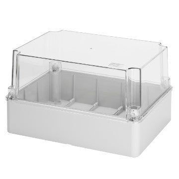 Gewiss GW44440 - CASSETTA DI DERIVAZIONE E PER APPARECCHIATURE ELETTRICHE ED ELETTRONICHE-COPERCHIO ALTO TRASPARENTE-IP56-DIMENSIONI INTERNE 380X300X180-PARETI LISCE