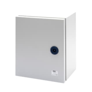 Gewiss GW46031 - QUADRO METALLO PORTA CIECA MUNITA DI SERRATURA 250X300X160 - IP55 - GRIGIO RAL 7035