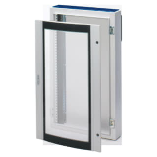 Gewiss GW47012E - QUADRO CVX 160E - DA PARETE - 600x800x200 - IP40 - CON PORTA IN VETRO CURVO - CON TELAIO ESTRAIBILE - GRIGIO RAL7035