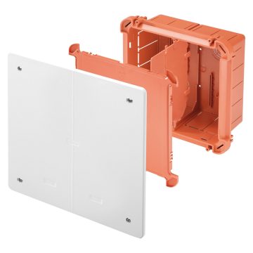 Gewiss GW48207 - CASSETTA DI DERIVAZIONE E CONNESSIONE AFFIANCABILE PER MONTANTI - DIMENSIONI 260X260X121 - COPERCHIO BASSO PIOMBABILE - BIANCO RAL9016