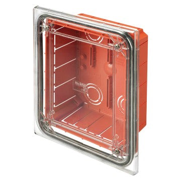 Gewiss GW48691 - CASSETTA DI DERIVAZIONE E CONNESSIONE MODULARE - DA INCASSO - STAGNA - DIMENSIONI 138X169X70 - COPERCHIO TRASPARENTE ANTIURTO - IP55