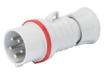 Gewiss GW60009H - SPINA MOBILE DIRITTA HP - IP44/IP54 - 3P+N+T 16A 380-415V 50/60HZ - ROSSO - 6H - CABLAGGIO A VITE