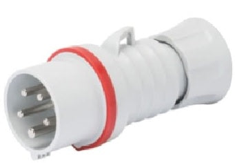 Gewiss GW60020H - SPINA MOBILE DIRITTA HP - IP44/IP54 - 3P+N+T 32A 380-415V 50/60HZ - ROSSO - 6H - CABLAGGIO A VITE