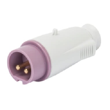 Gewiss GW60064 - SPINA MOBILE DIRITTA - IP44 - 2P 16A 20-25V 50-60HZ - VIOLA - S.R. - CABLAGGIO A VITE