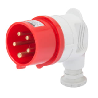 Gewiss GW60089 - SPINA MOBILE A 90 - IP44 - 3P+T 16A 380-415V 50/60HZ - ROSSO - 6H - CABLAGGIO A VITE
