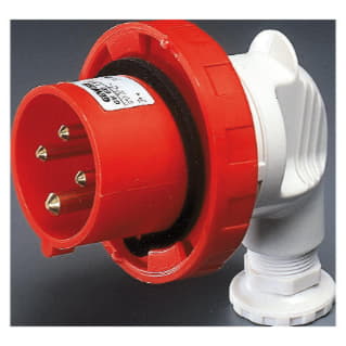 Gewiss GW60112 - SPINA MOBILE A 90 - IP67 - 3P+T 16A 380-415V 50/60HZ - ROSSO - 6H - CABLAGGIO A VITE