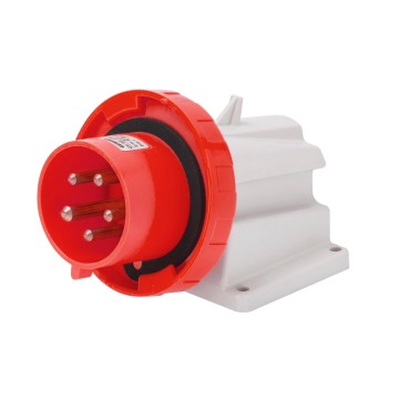 Gewiss GW60431 - SPINA FISSA DA PARETE A 90 - IP67 - 3P+N+T 16A 380-415V 50/60HZ - ROSSO - 6H - CABLAGGIO A VITE
