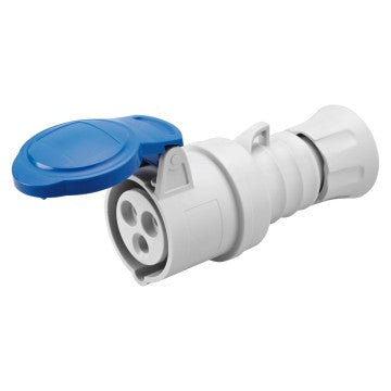 Gewiss GW62004H - PRESA MOBILE DIRITTA HP - IP44/IP54 - 2P+T 16A 200-250V 50/60HZ - BLU - 6H - CABLAGGIO A VITE