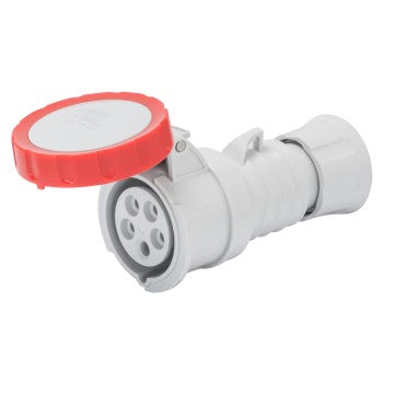 Gewiss GW62031H - PRESA MOBILE DIRITTA HP - IP66/IP67/IP68/IP69 - 3P+N+T 16A 380-415V 50/60HZ - ROSSO - 6H - CABLAGGIO A VITE