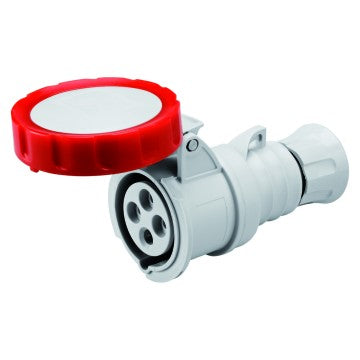 Gewiss GW62041H - PRESA MOBILE DIRITTA HP - IP66/IP67/IP68/IP69 - 3P+T 32A 380-415V 50/60HZ - ROSSO - 6H - CABLAGGIO A VITE