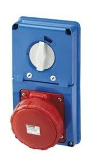 Gewiss GW66352N - PRESA FISSA INTERBLOCCATA VERTICALE - SENZA FONDO - CON BASE PORTAFUSIBILI - 3P+T 63A 380-415V - 50/60HZ 6H - IP67