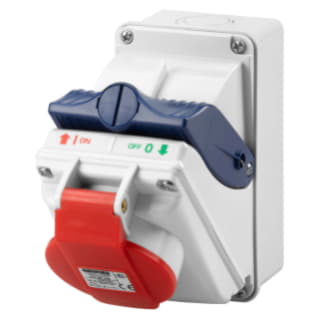 Gewiss GW66408 - COMBIBLOC - CON FONDO - IP44 - 3P+T 16A 480-500V - 50/60HZ 6H