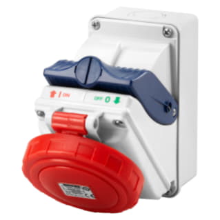 Gewiss GW66463 - COMBIBLOC - CON FONDO - IP55 - 3P+T 32A 480-500V - 50/60HZ 6H