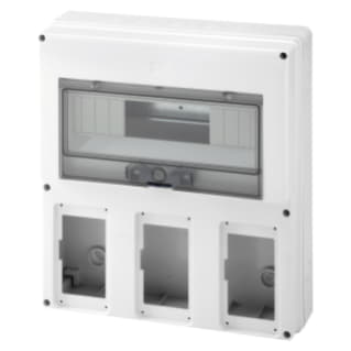 Gewiss GW66493 - QUADRETTO VUOTO VERTICALE COMBIBLOC 3 PRESE - IP44/55