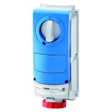 Gewiss GW66542 - PRESA FISSA INTERBLOCCATA VERTICALE - SENZA FONDO - SENZA BASE PORTAFUSIBILI - IMPIEGHI GRAVOSI - 3P+T 16A 380 - 415V - 50/60HZ 6H - IP66