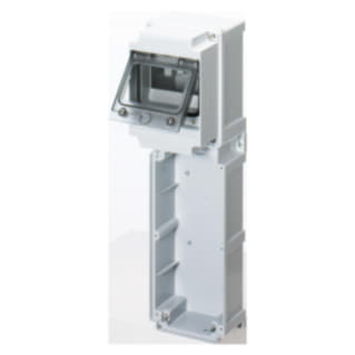 Gewiss GW66781 - BASE MODULARE CON PANNELLO FINESTRATO GUIDA DIN 1 - 1 PRESA 16/32A / SELV-6 MOD.EN50022