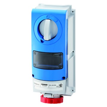 Gewiss GW66832 - PRESA FISSA INTERBLOCCATA VERTICALE - SENZA FONDO - PER MONTAGGIO APPARECCHIATURE MODULARI - IMPIEGHI GRAVOSI - 3P+N+T 16A 346-415V-50/60HZ 6H-IP66