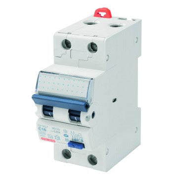 Gewiss GW94209 - INTERRUTTORE MAGNETOTERMICO DIFFERENZIALE COMPATTO - MDC 45 - 1P+N CURVA C 25A TIPO A Idn=0‚03A - 2 MODULI
