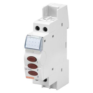 Gewiss GW96592 - LAMPADA DI SEGNALAZIONE - TRIPLA - ROSSO - 230V - 1 MODULO